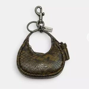 Coach Carmen Mini Bag Charm With Snake Print